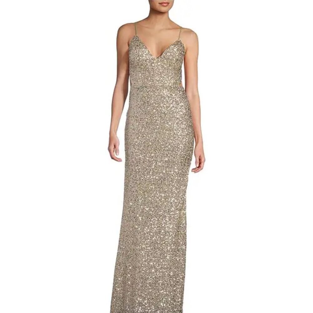 Gold Sequined Evening Grown